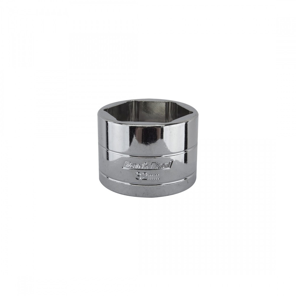 Park Tool 32mm Flat-Faced Socket for Suspension Fork Fittings, Chrome Vanadium