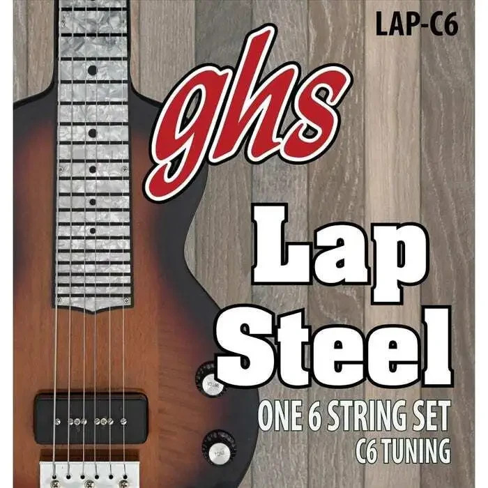 GHS 6 String Hawaiian Lap Steel Guitar String Set, C6 Tuning