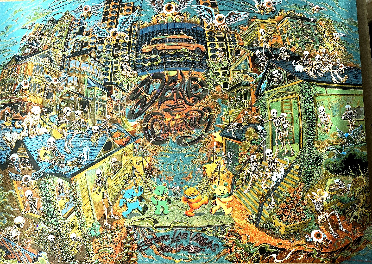 Dead & Company GALAXY FOIL Poster Sphere Las Vegas May 16 2025 #/335 Miles Tsang