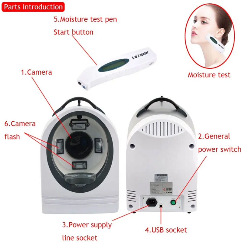 Facial Skin Analyzer / Portable Skin Analysis Machine