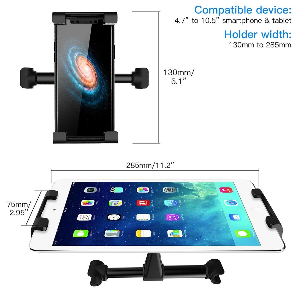2 PACK Car Backseat Tablet Headrest Holder for Android and iPad / Cellphones