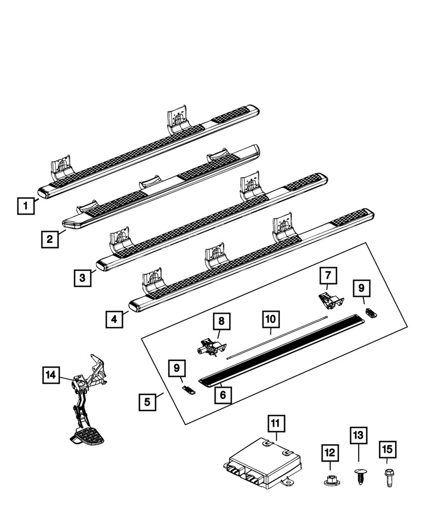 Genuine Mopar Bed Step 82215289AH