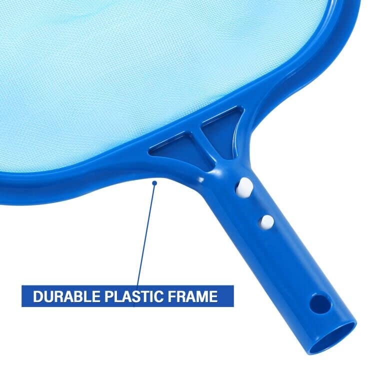 Pool Skimmer - Pool Net, Pool Skimmer Net with Solid Plastic Frame, Skimmer N...