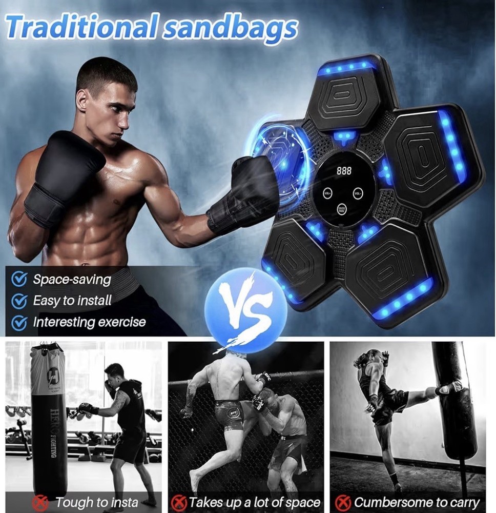 Smart Bluetooth Boxing Wall Pad 13.9 Inch LED Display Electronic Strike Target