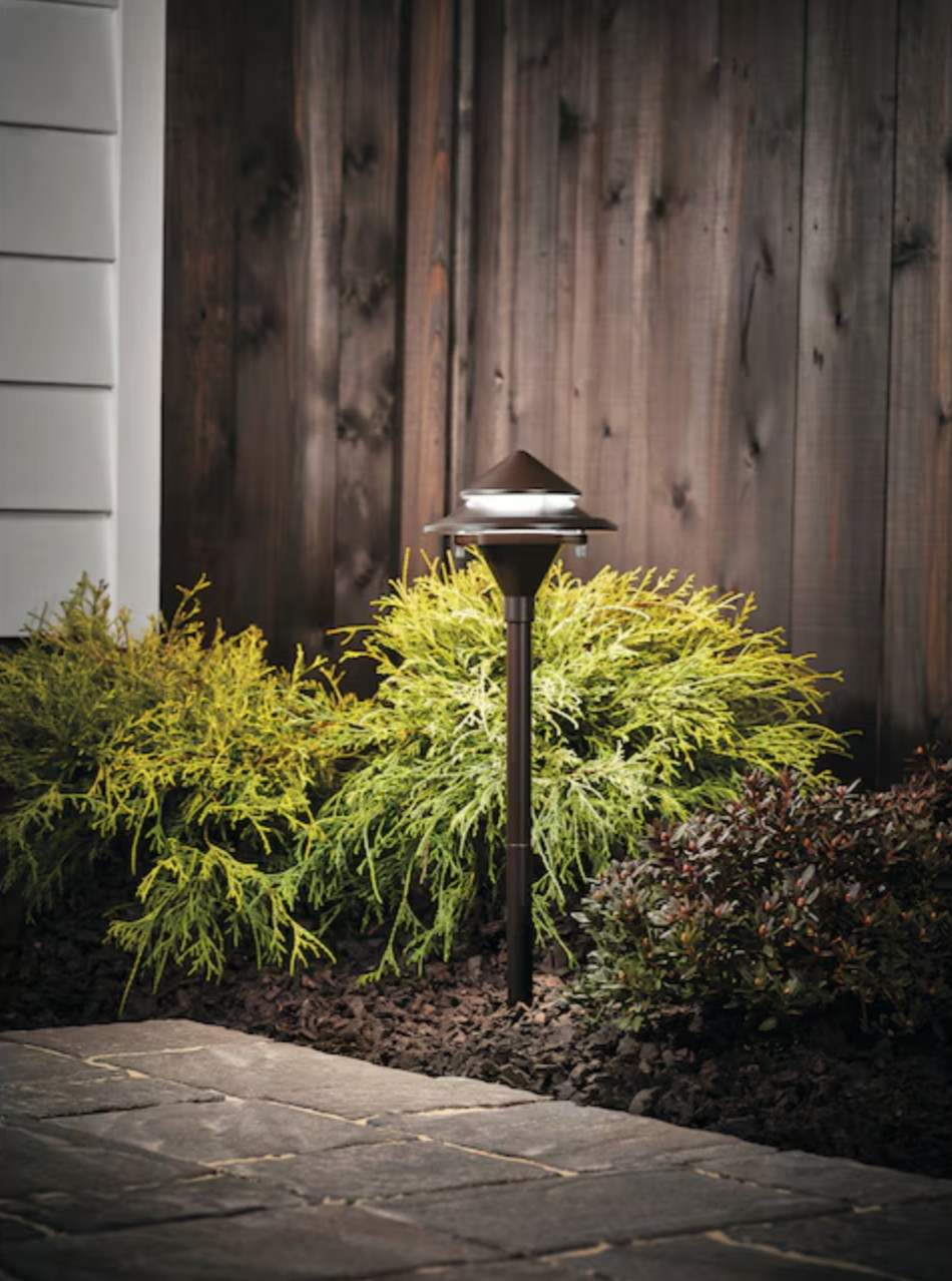 Kichler 3-Watt Low Voltage Hardwired LED Landscape Path Light Olde Bronze 3000K