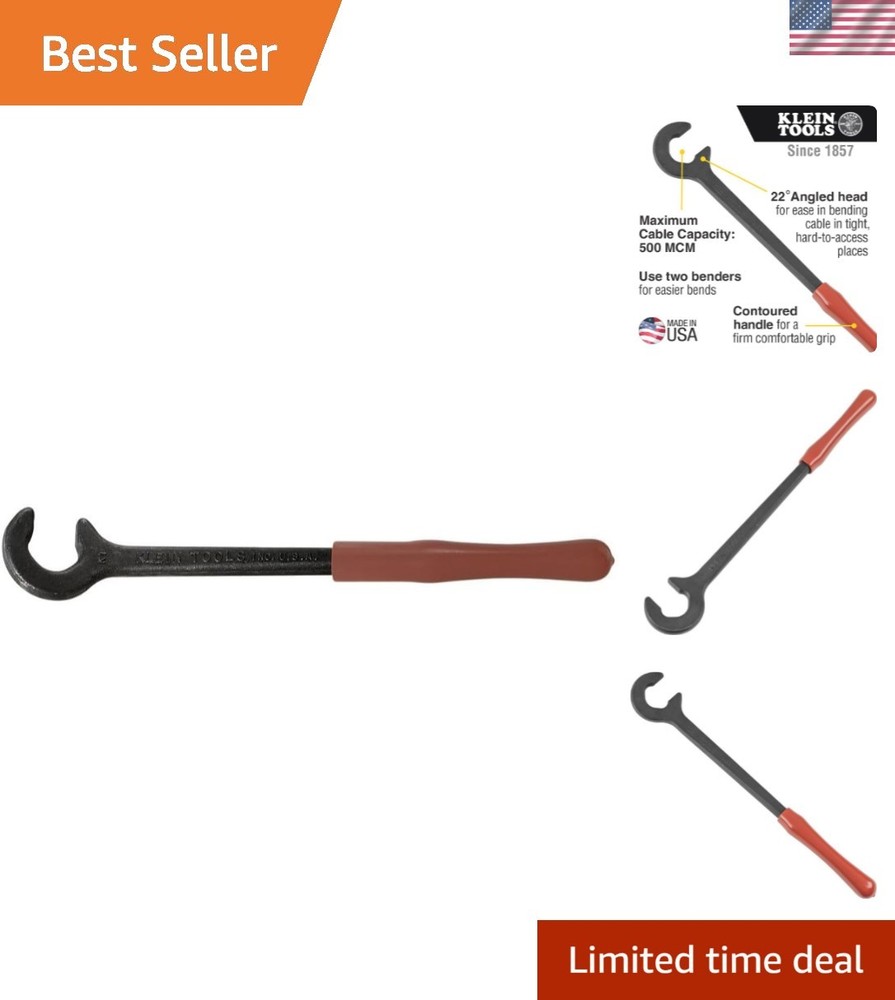 Klein Tools Ergonomic 14-Inch Cable Bender - Trusted Performance, Made in USA