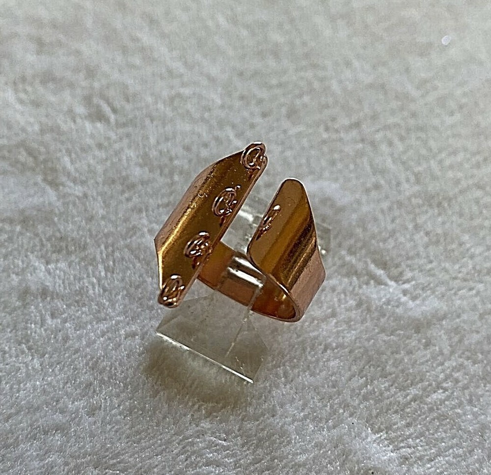 24 pcs ~ Copper Adjustable Ring Blanks with 5 Loops