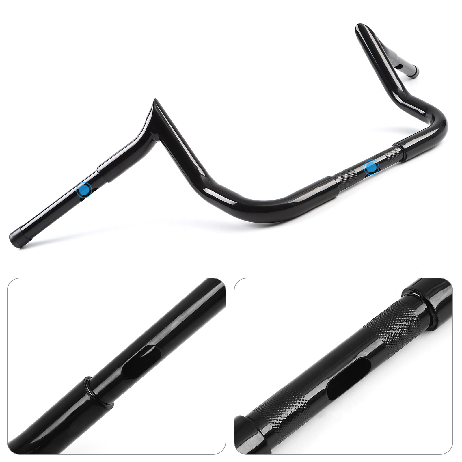 10" Meathook Ape Hanger Bars Handlebars For Harley Touring Street Glide Electra