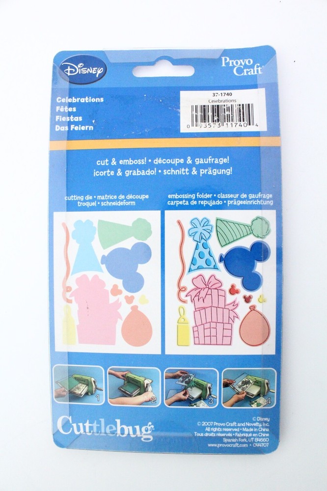 Provo Craft Cuttlebug Mickey Mouse Cutting Die & Embossing Folder 37-1740