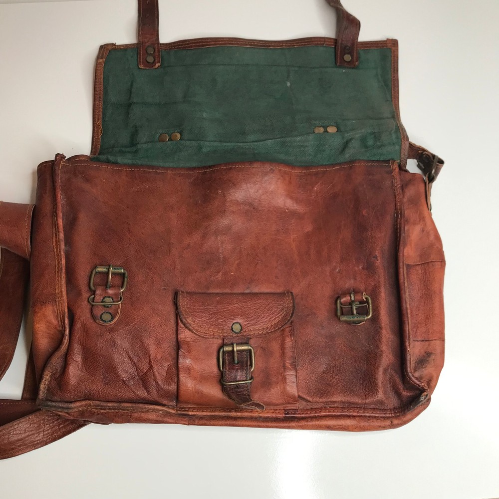 Vintage Brown Leather Shoulder Bag