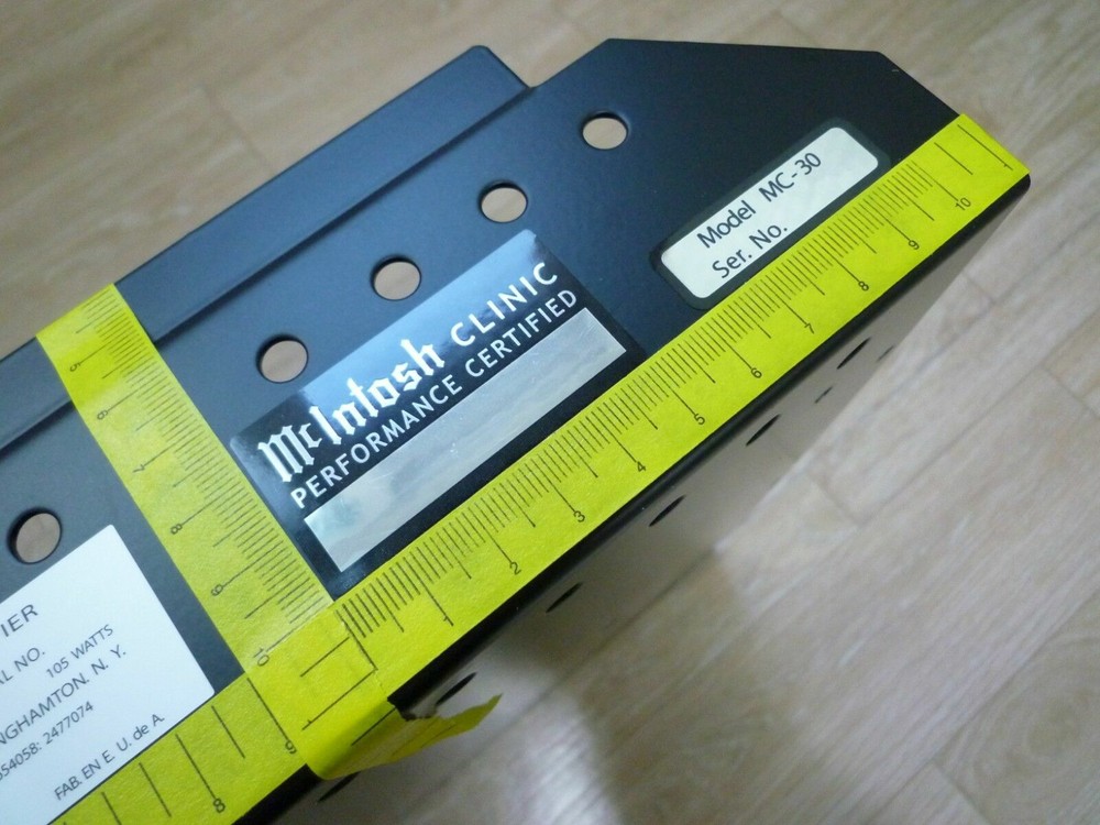 McINTOSH MC30 AMPLIFIER SIDE DECAL LABEL Type-B - Serial number type - New repro