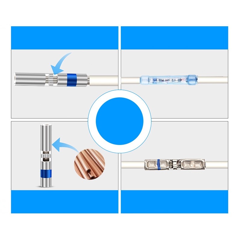 Crimp Splice 10Set Red Butt Splice Connectors D-436-36 Applicable wire 12-16AWG
