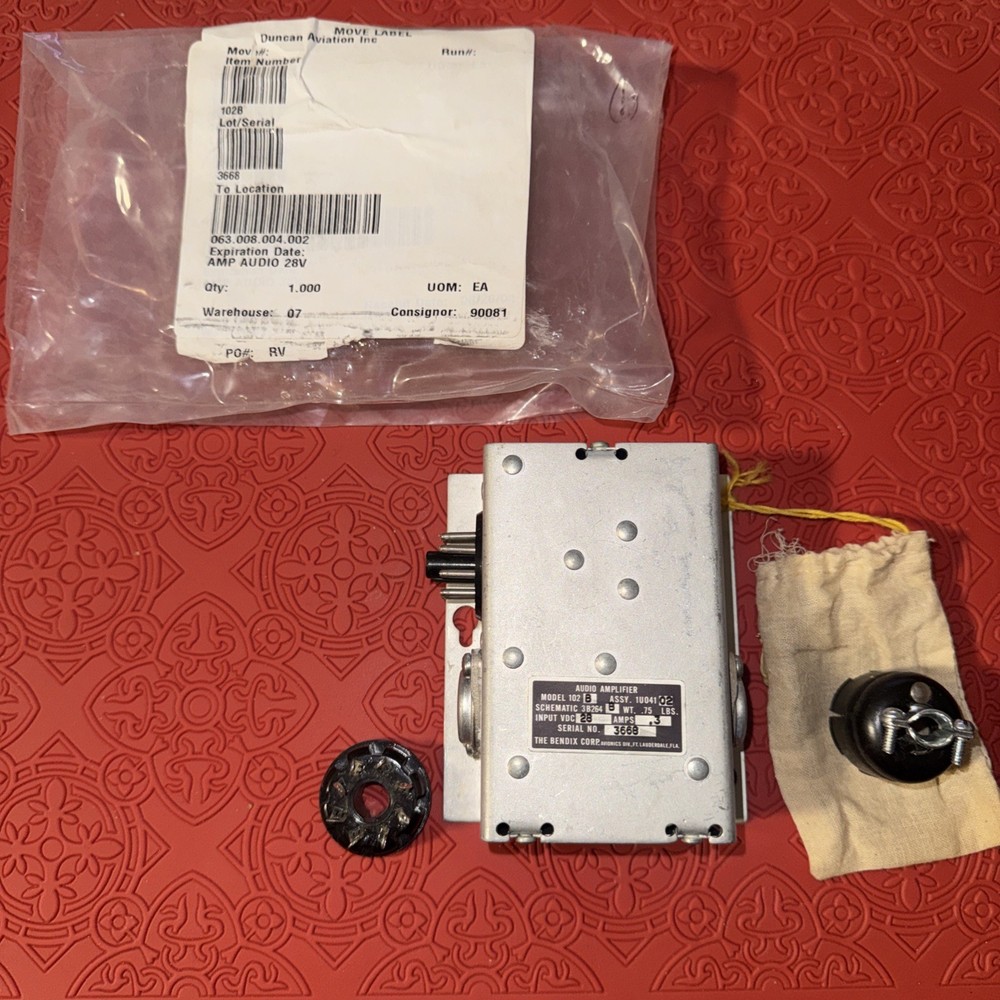 NEW Bendix Model 102B Audio Amplifier, Tested (AP13)