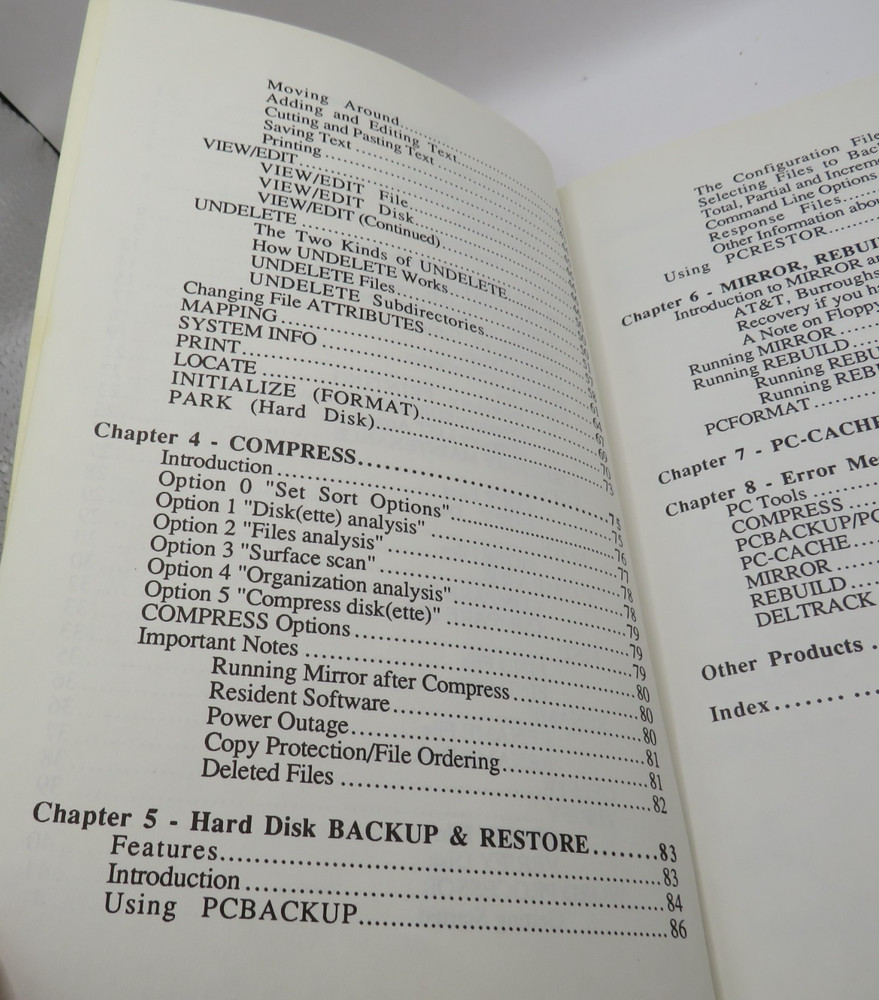 Vintage PC Tools Deluxe Central Point Software -Hard Disk Back Up Manual Only