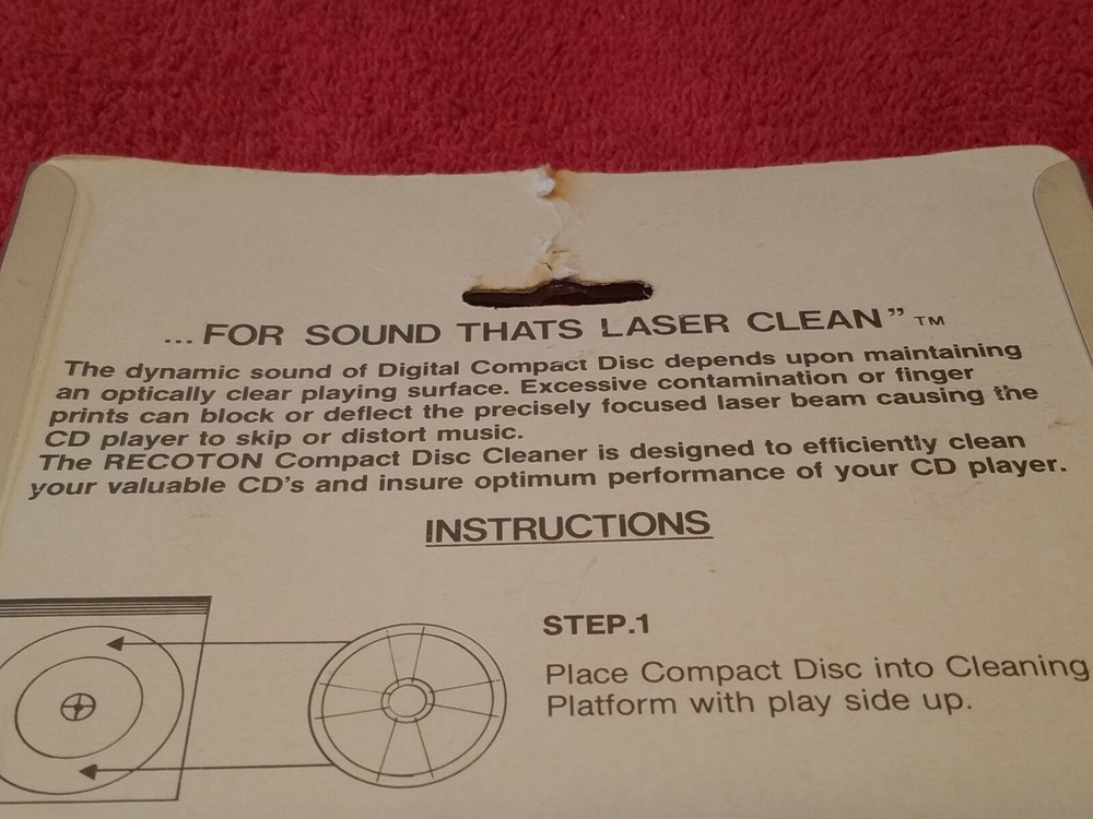 RECOTON MUSIC COMPACT DISC CLEANER CD-24RJ