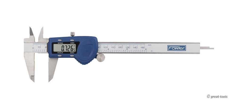 FOWLER DIGITAL CALIPER – electronic measuring tool – 6” or 150mm range