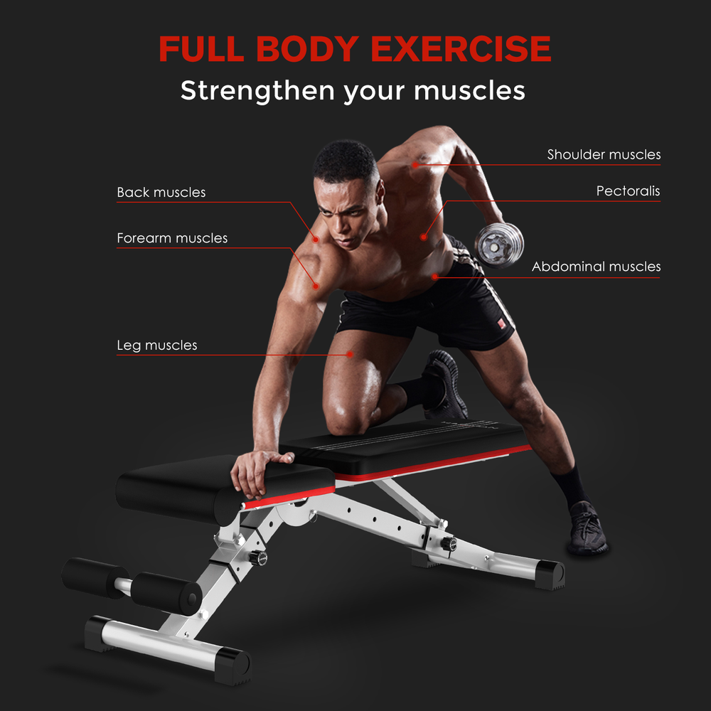 Full Body Dumbbell Bench Adjustable Workout Weight Bench Exercise Incline Bench