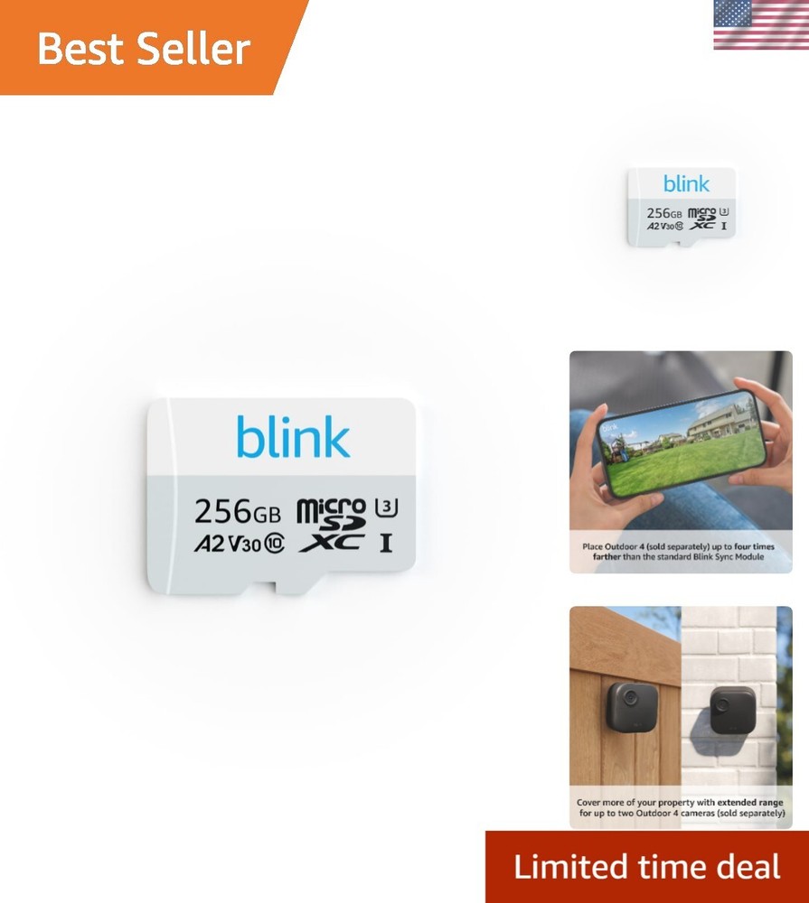 256GB MicroSD Card for Local Video Storage - Perfect for Sync Module XR