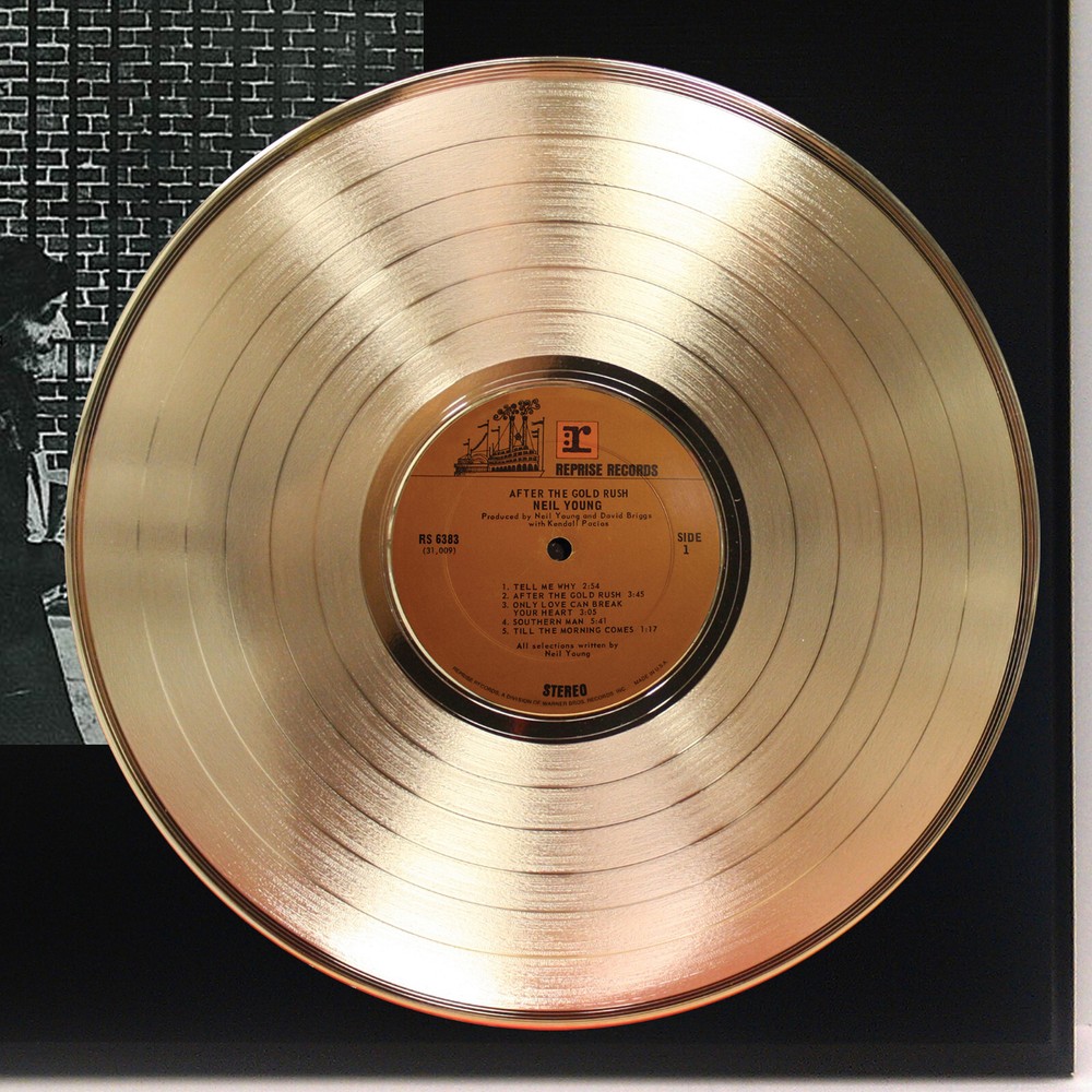 Neil Young - After The Gold Rush Silver LP Record Plaque Display