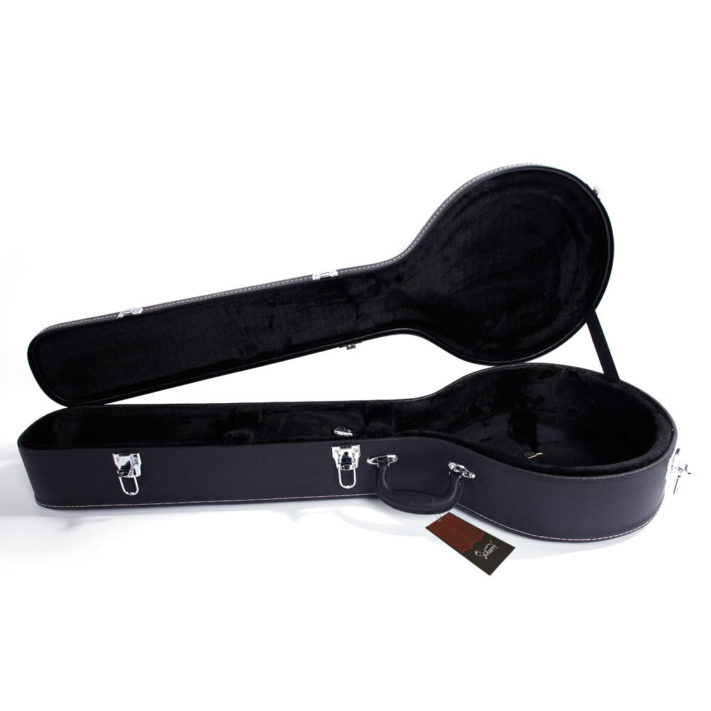 Glarry Hardshell Professional 5-string Banjos Black Leather Carry Case