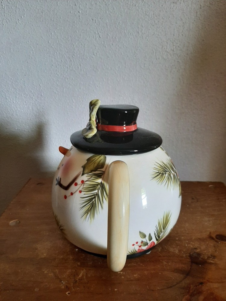 Christmas Snowman Teapot, New