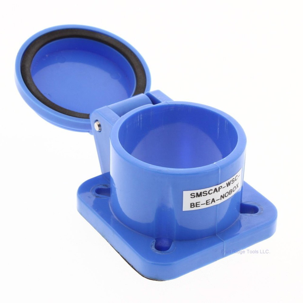 Blue Molded Panel Mount Snap Back Cover Protective Cap