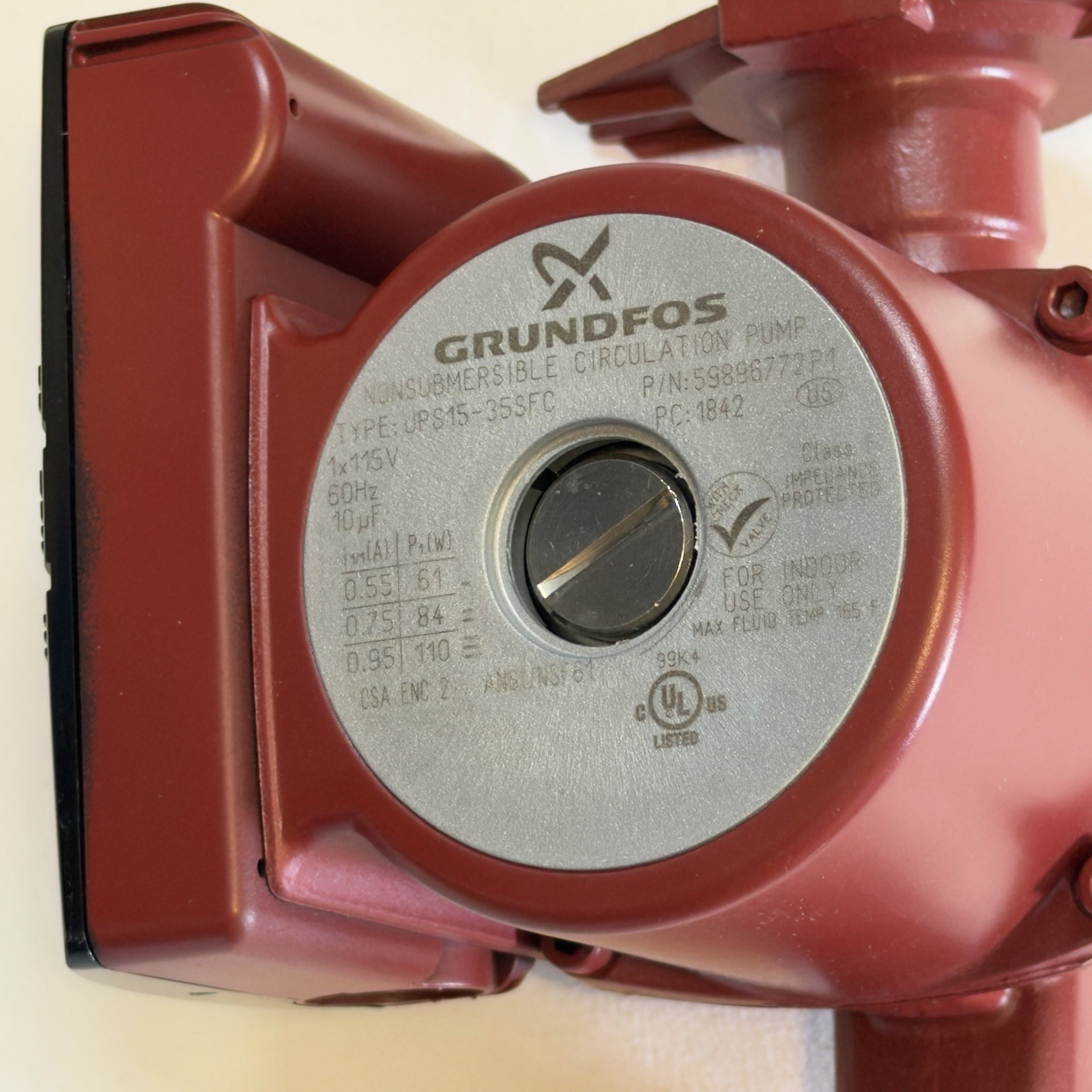 Grundfos Pump 59896772 UPS15-35SFC Stainless Steel 3 Speed 115V Circulator (NEW)