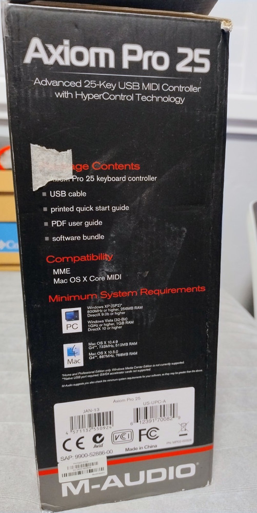 M-Audio Axion pro 25 Advanced 25Key USB MIDI Controller HyperControl Technology