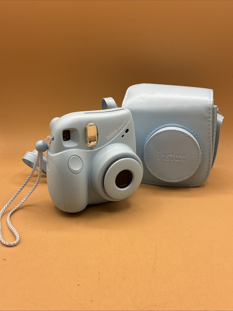 Fujifilm Instax Mini 7+ Instant Camera With Case Light Blue