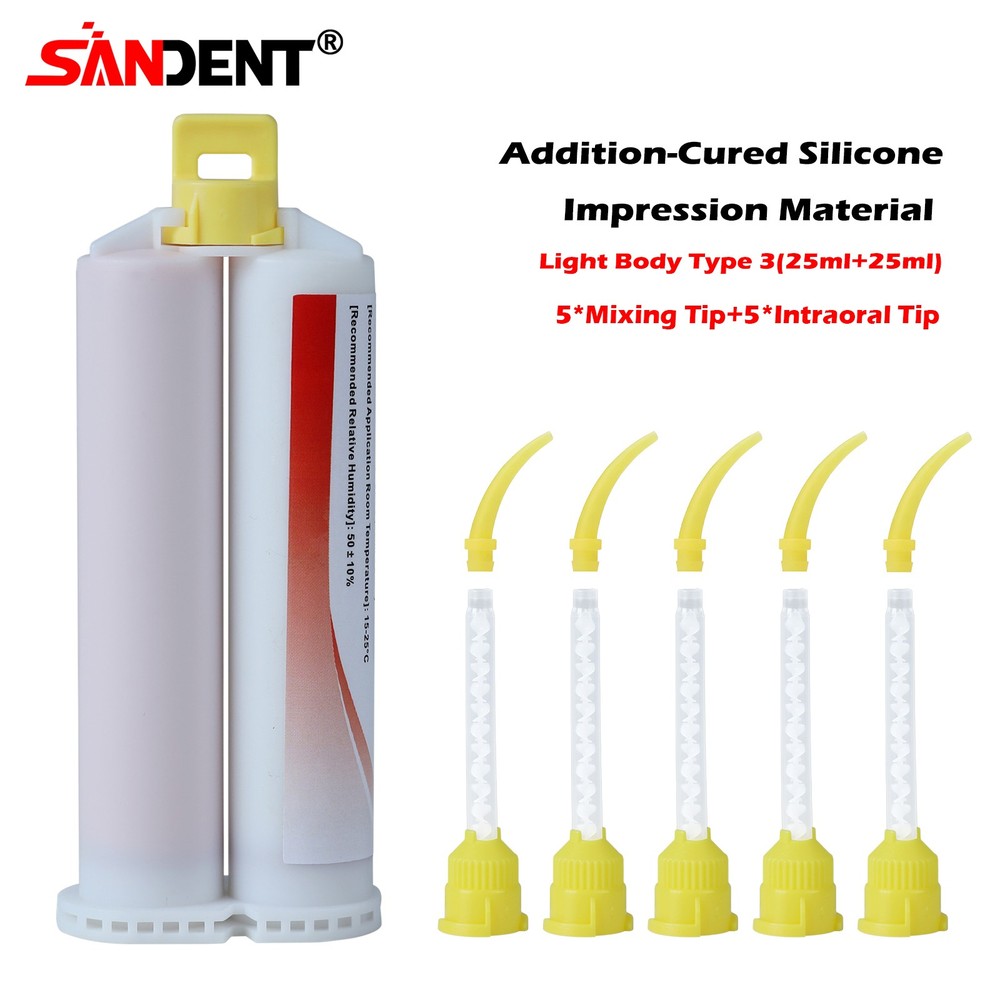 REGULAR SET Light Body Dental Impression Material VPS 50ml 5 Tips dk
