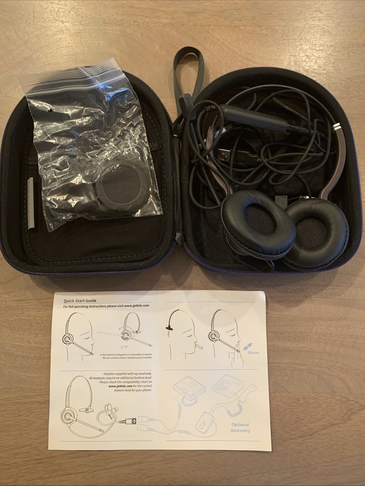 JPL BL-053+P Headset, With Case, Extra Pads, Hook. New