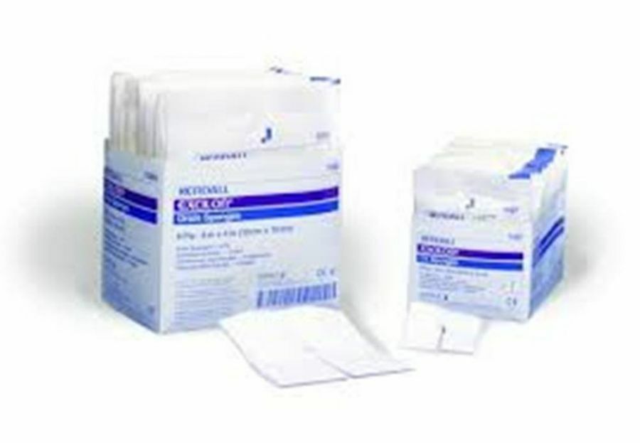 Excilon Sterile Drain Sponge ''4 x 4 , 50 Count'' 10 Pack