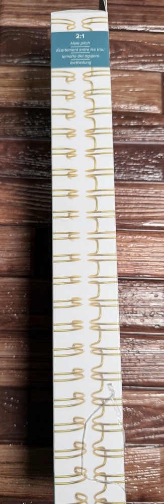 16mm Double Loop Wire Binding Combs, 20-Pack, Gold-Tone, 2:1 Pitch