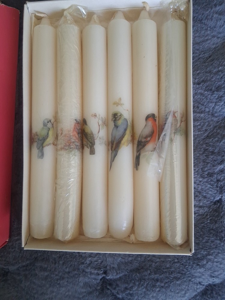 Vntg Germany Handmade Candles Bird Collection