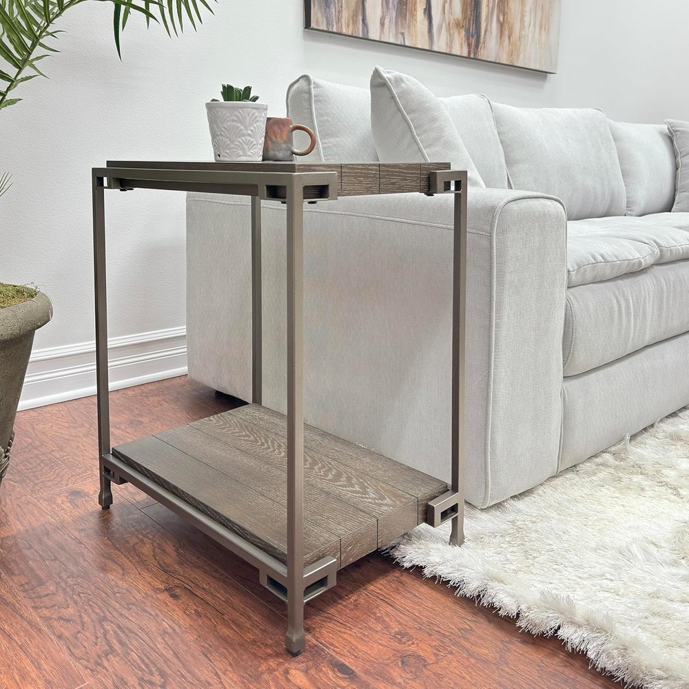 Corbeta Living Room Side Tables Aged Graphite