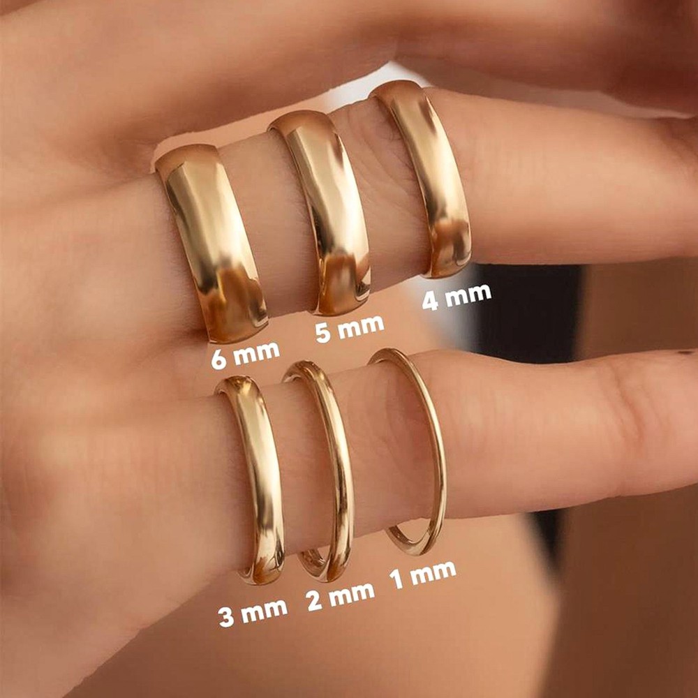 Solid 925 Sterling Silver Gold Plated Band Ring Handmade Round Eternity Ring