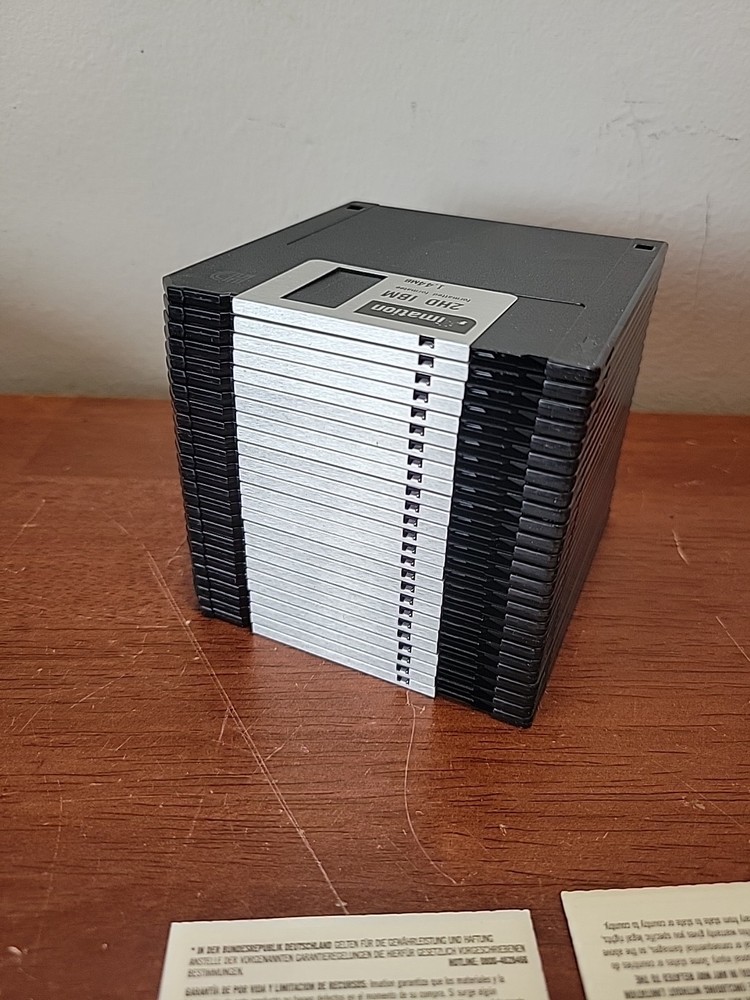 Imation 3.5" Floppy Disks Diskettes 25 Pack IBM Formatted 1.44MB 2HD