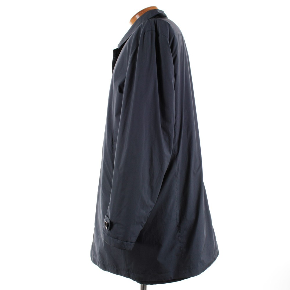 Canali Polyester Reversible Button Front Jacket Size 58 (3XL US) In Blue / Plaid