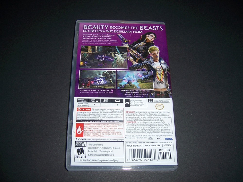 Authentic Box Case ONLY Replacement Nintendo Switch for Bayonetta 3 Three