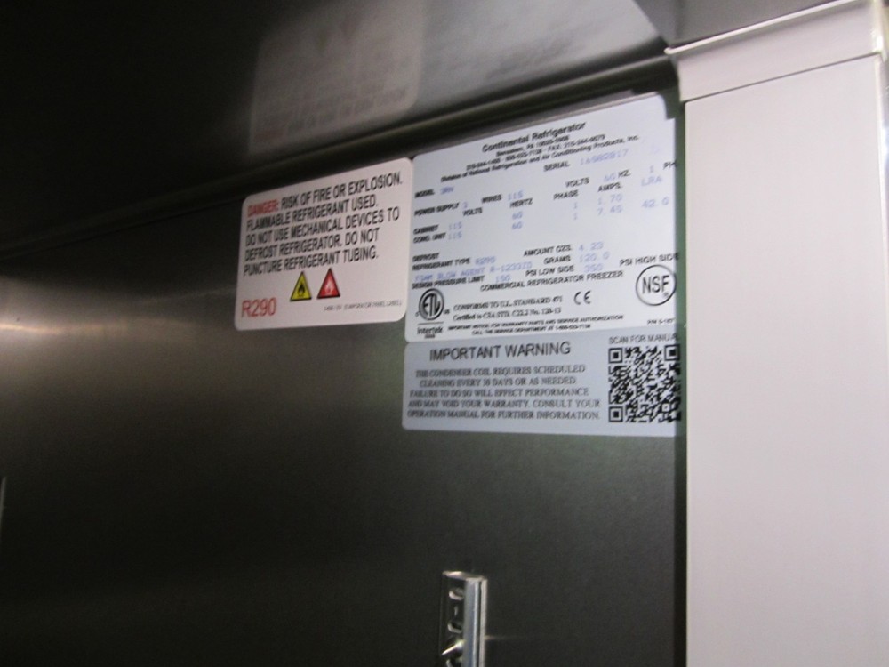Continental Refrigerator 3RNSA 78" Solid Door Reach-In Refrigerator