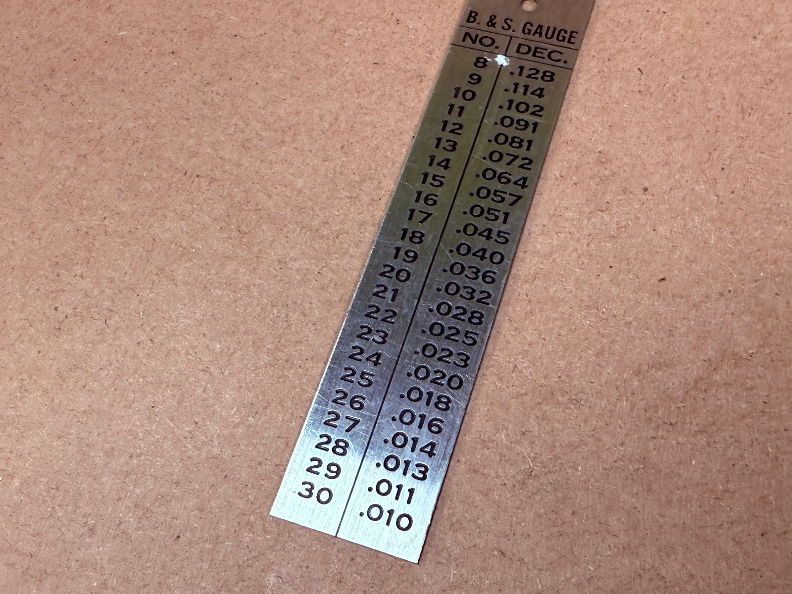 NICE - Vintage Jensen Tools Ruler American or B&S Gauge 310 Tempered Steel USA