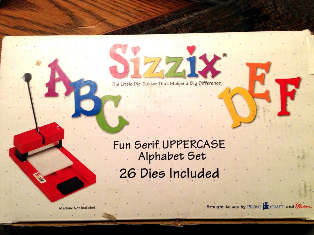 Choice Sizzix FUN SERIF Upper & Lower Case Letters Alphabet Replacement Dies
