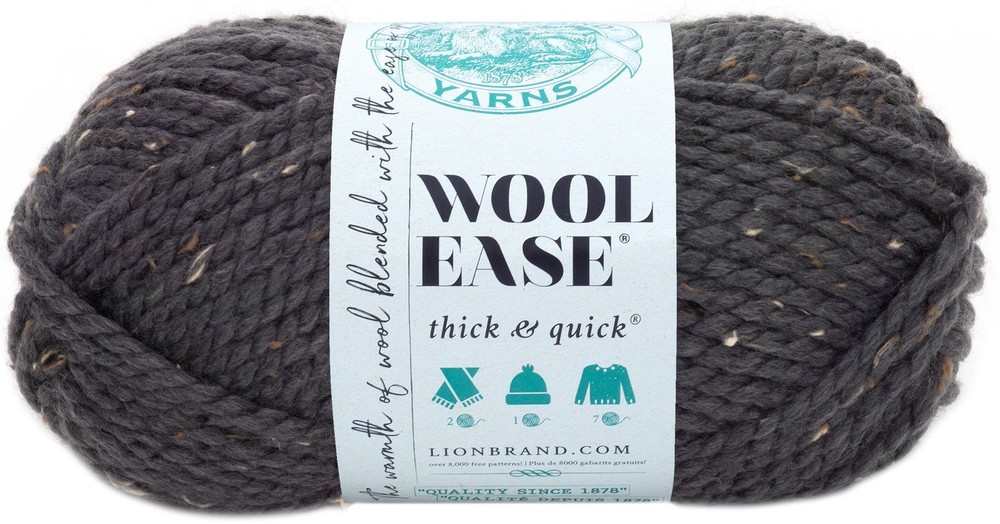 Lion Brand Wool-Ease Thick & Quick Yarn-Graphite - 640-151
