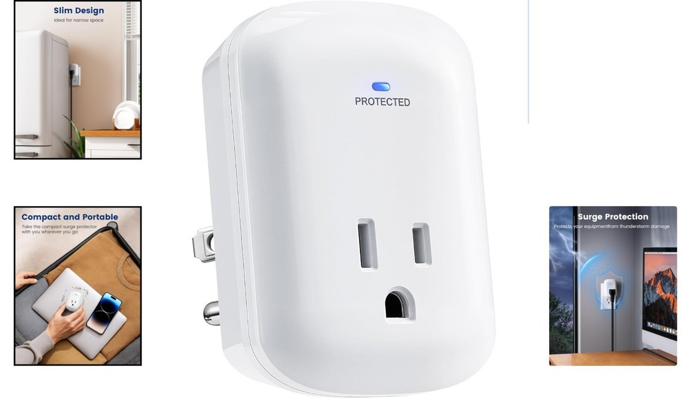 1225J Surge Protector Outlet with LED Indicator for Safe Electronics Protection