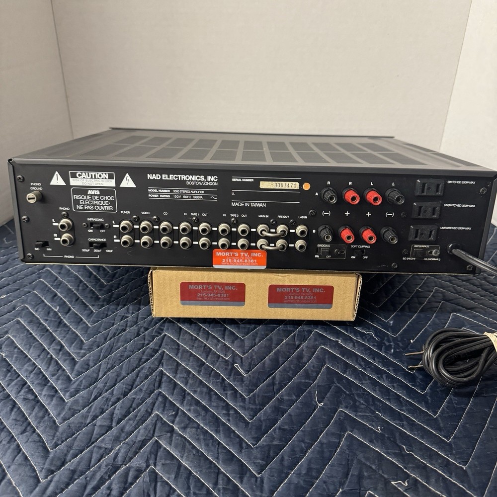 NAD 3300 INTEGRATED STEREO AMPLIFIER - SERVICED - CLEANED - TESTED