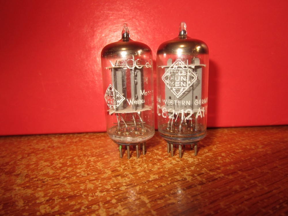 (2) NOS Testing 110% Telefunken Diamond 12AU7/ECC82 Audio Tubes
