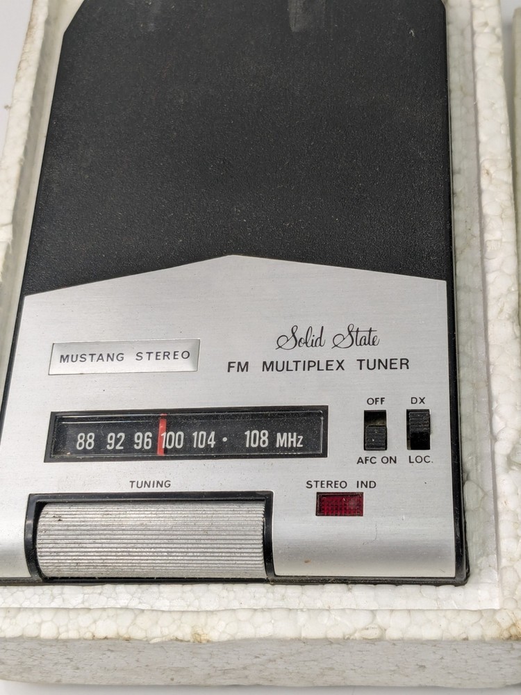 NOS Mustang Stereo FM Multiplex Tuner Receiver Solid State Box is Damaged