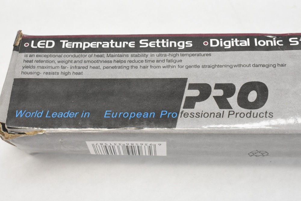Nano Titanium Plate LED Temperature Settings Digital Ionic Straightener 1-1/4"