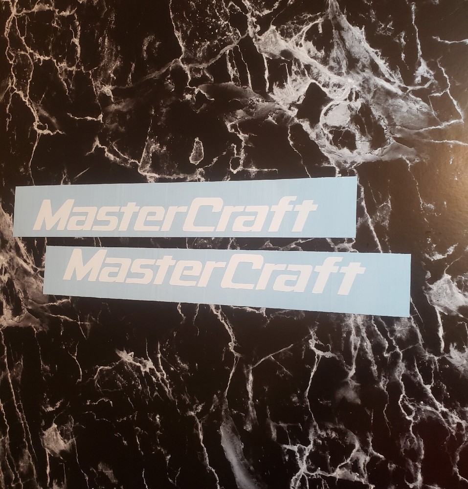MASTERCRAFT Stickers DECALS Gloss White 28" (2) Fast USA!