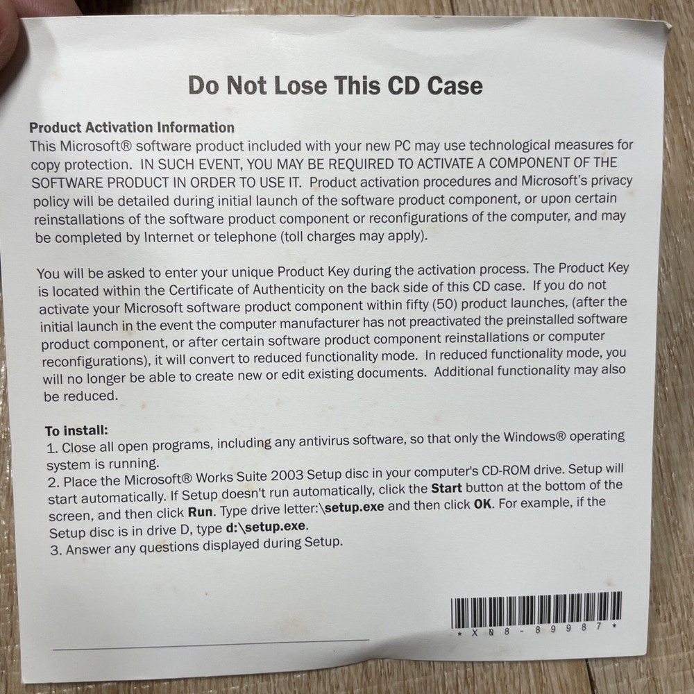 Microsoft Works Suite 2003 (Retail) (1 User/s) - Full Version for Windows